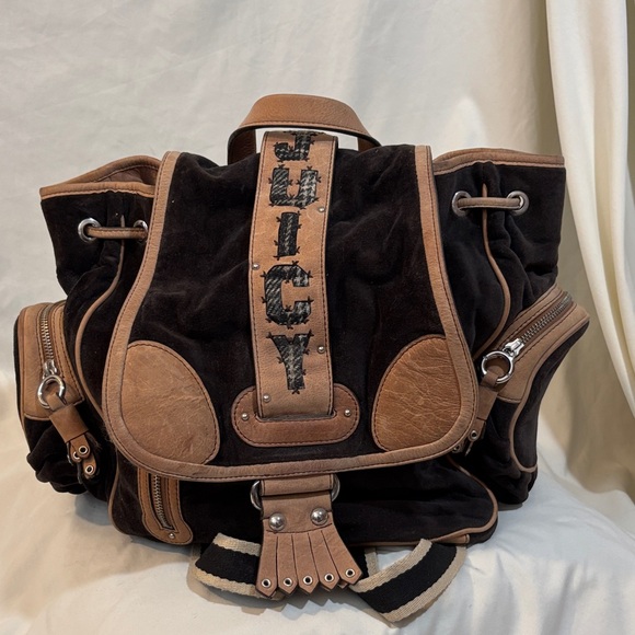 Juicy Couture Brown and light Brown suede Backpack - Picture 1 of 7